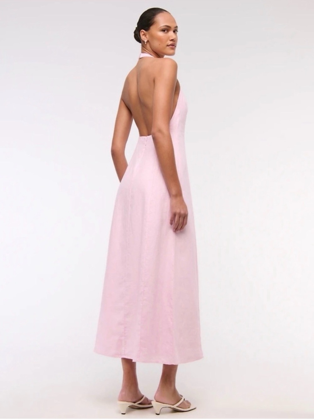 Abercrombie & Fitch Linen Halter Maxi Dress - Picture 2 of 3